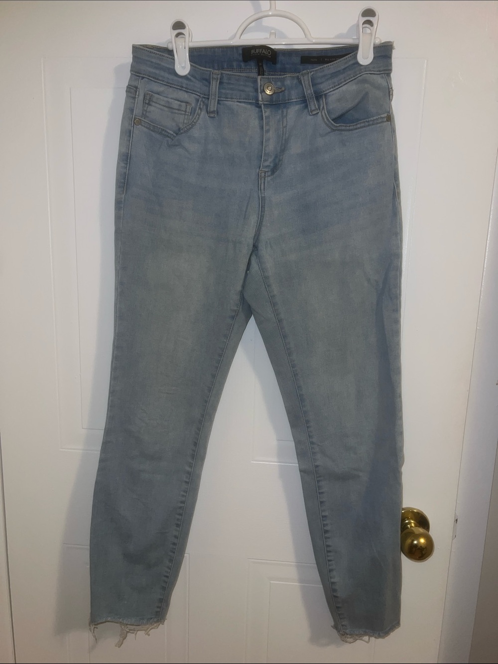 Buffalo David Bitton Light Blue High-Rise Cropped Jeans